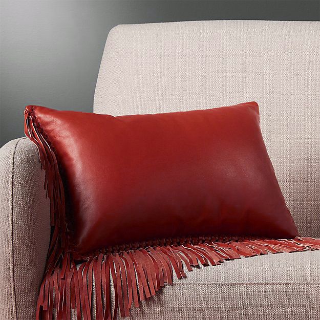 Kades Mode, Red Leather Pillow